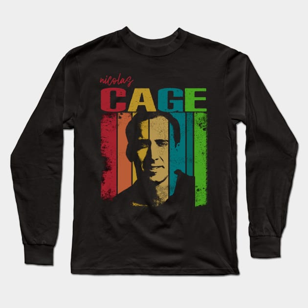 Cage Classics Revisiting Unforgettable Moments In Cinema Long Sleeve T-Shirt by Silly Picture